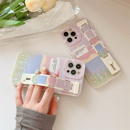 Landscape Oil Painting Wristband Bracket 14promax Phone Case