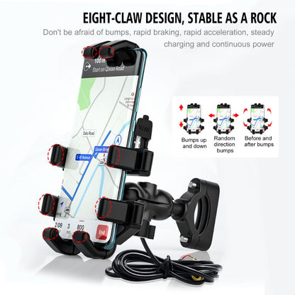 Locomotive Riding Motorcycle Mobile Phone Holder Car Navigation Usb Charging