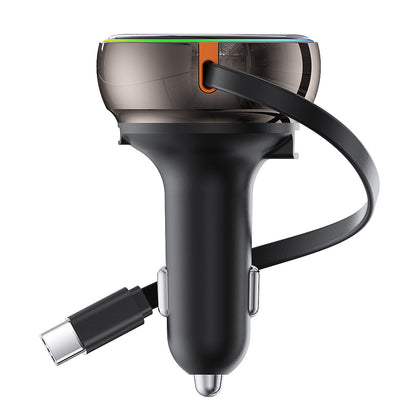 Three-in-one Flexible Wire Car PD45W Fast Charge Cigarette Lighter