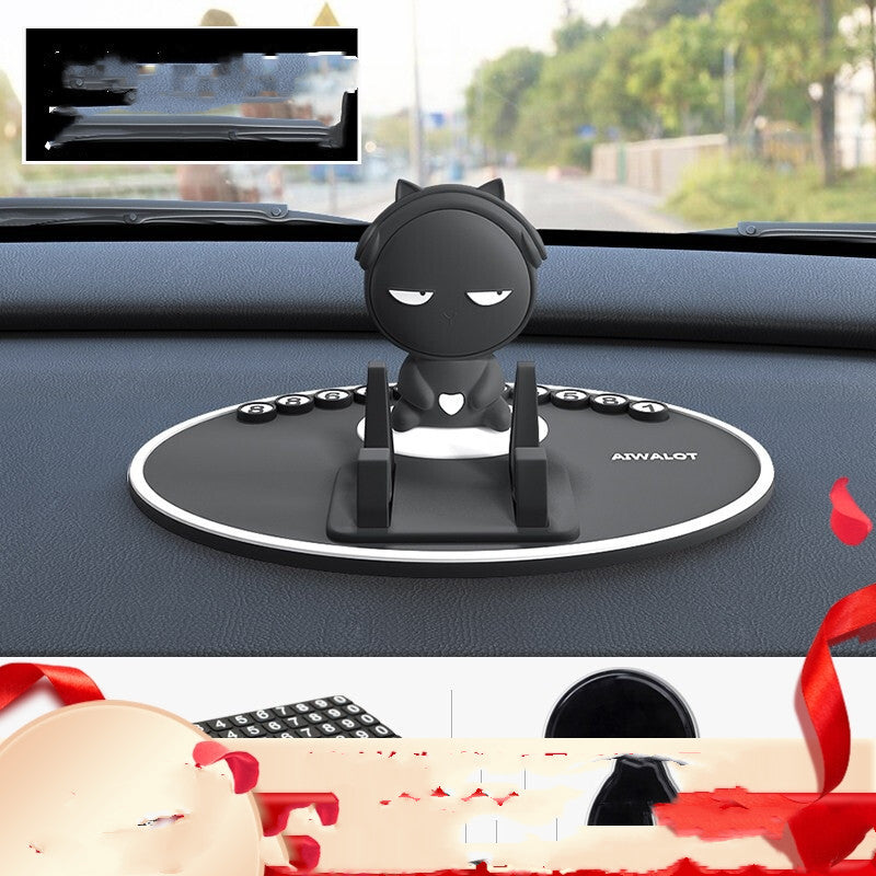 Multifunctional Temporary License Plate With Mobile Phone Holder In Car