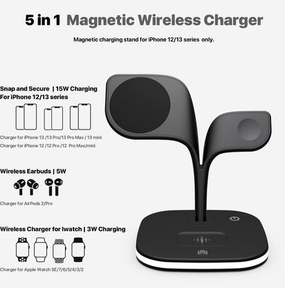 Magnetic Three-in-one Wireless Phone Charger