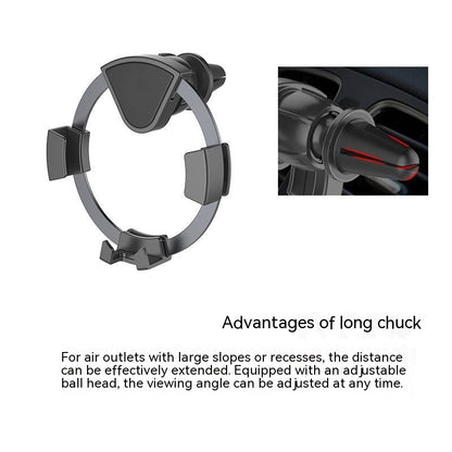 Aluminum Alloy Vent Round Car Universal Dashboard Car Phone Holder