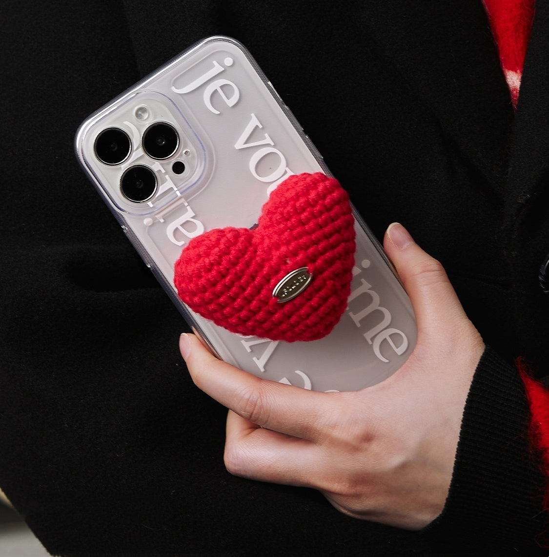 Original Knitted Love Stand Phone Case