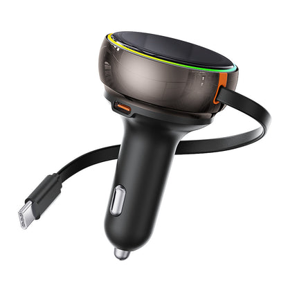 Three-in-one Flexible Wire Car PD45W Fast Charge Cigarette Lighter