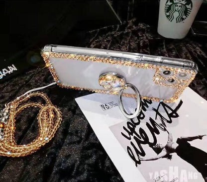 Women's Lanyard Stand With Rhinestones Phone Case