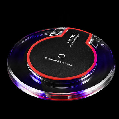 New Wireless Charging Dock Charger Crystal Round Charging Pad