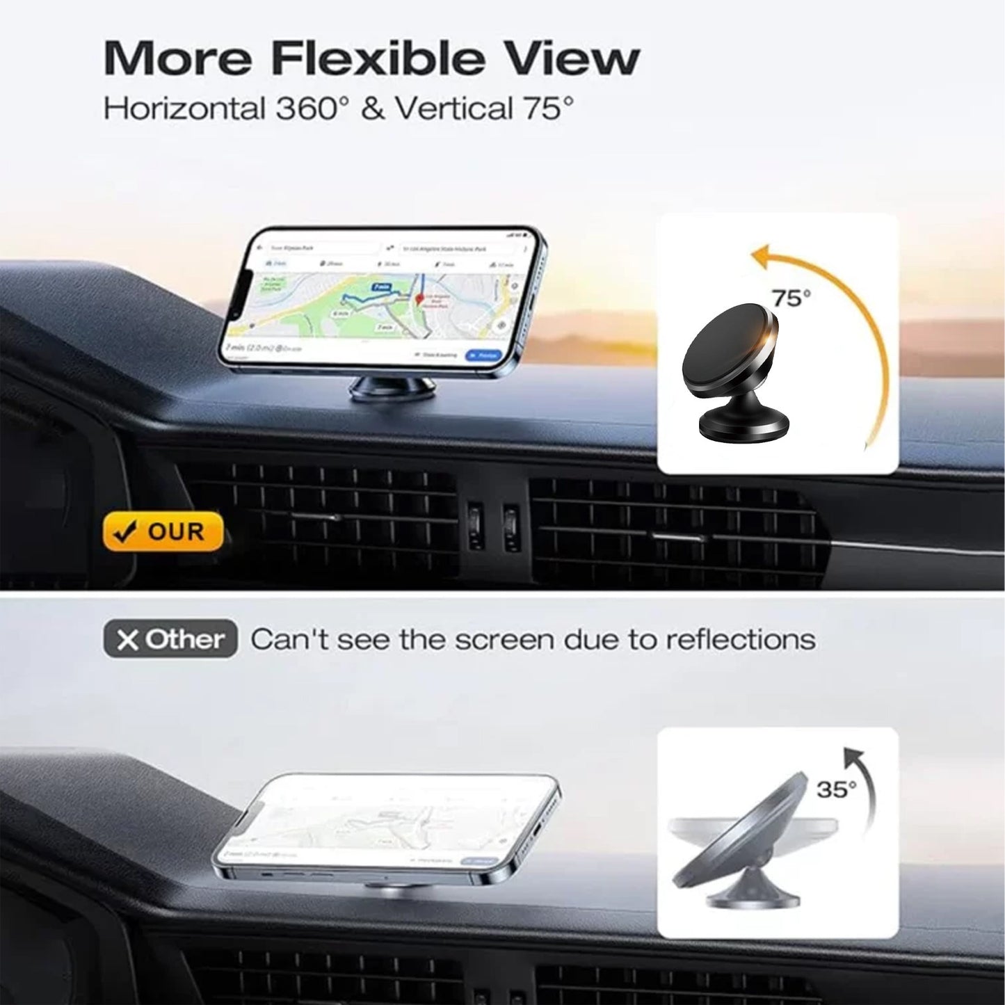 Magnetic Car Foldable Phone Holder