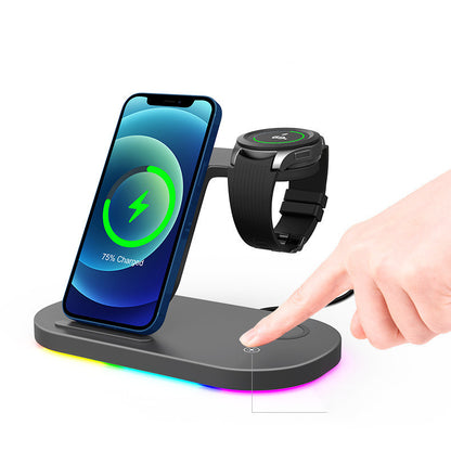 Mobile Phone New Product 15W Wireless Charger Three In One