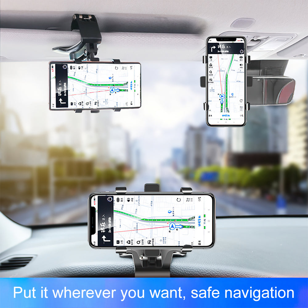 Car Multi-function Mobile Phone Holder Car Dashboard Rearview Mirror Navigation