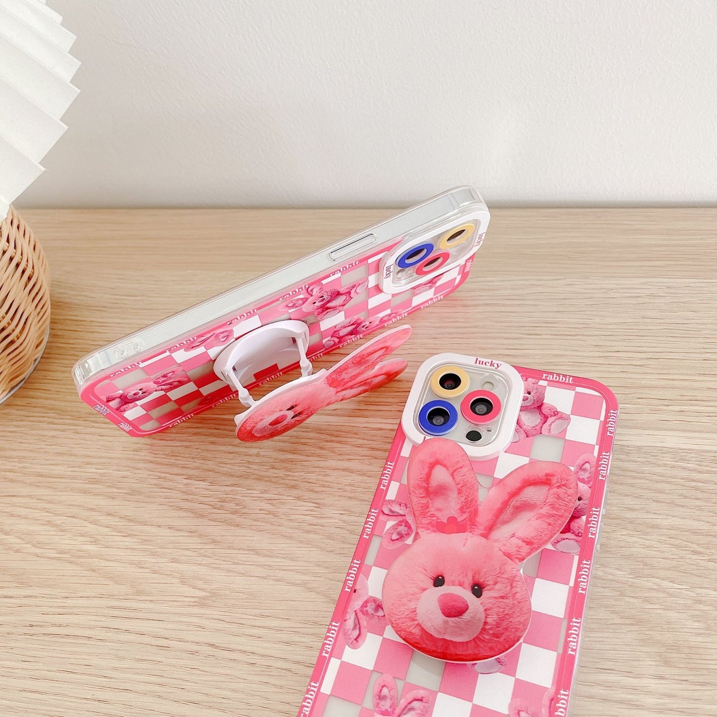 Silicone Phone Case With Cute Rabbit Stand