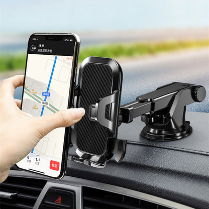 Carbon Fiber Car Phone Holder Multifunctional Telescopic Suction Cup