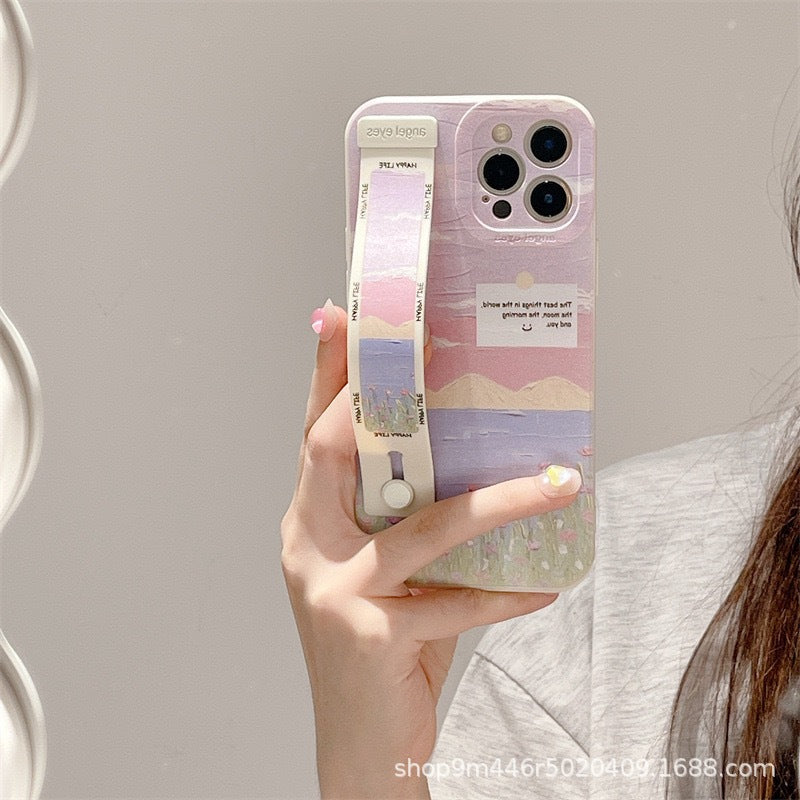 Landscape Oil Painting Wristband Bracket 14promax Phone Case