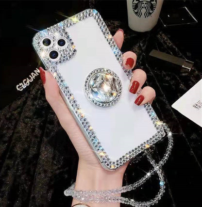 Women's Lanyard Stand With Rhinestones Phone Case