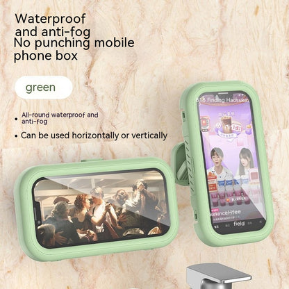 Bathroom Rotatable Waterproof Mobile Phone Box Punch-free