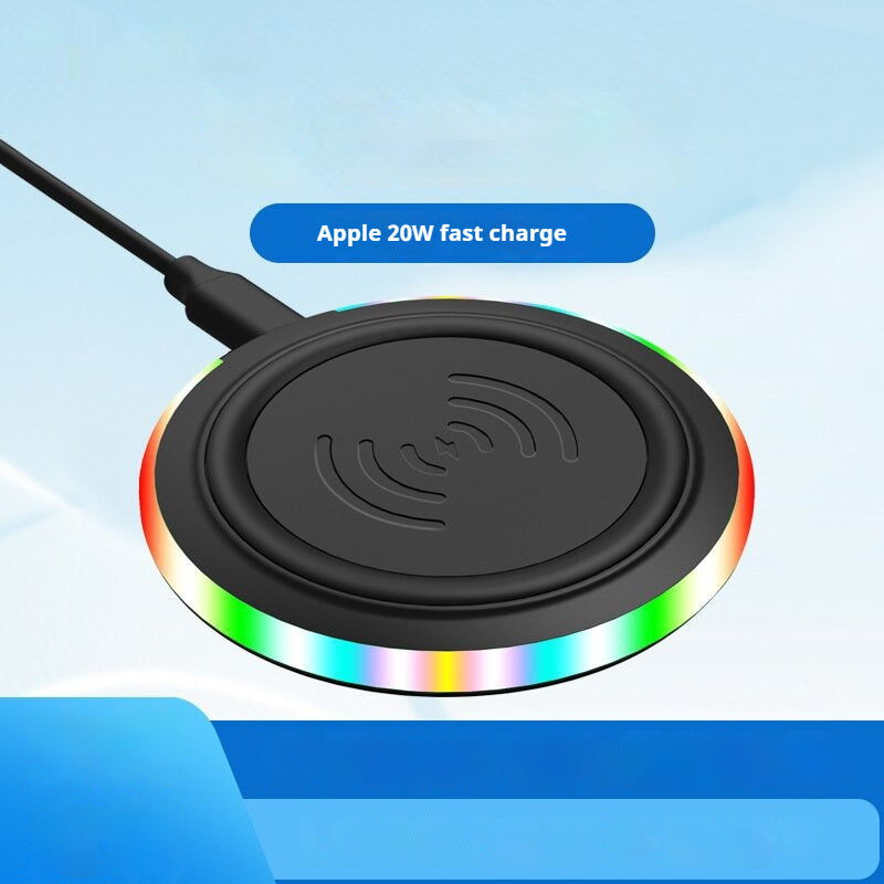 Ultra-thin Round 10W Desktop Wireless Phone Charger