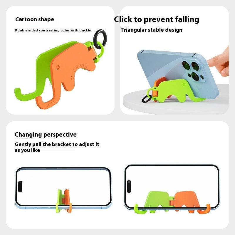 Creative Cartoon Desktop Foldable Keychain Mobile Phone Holder