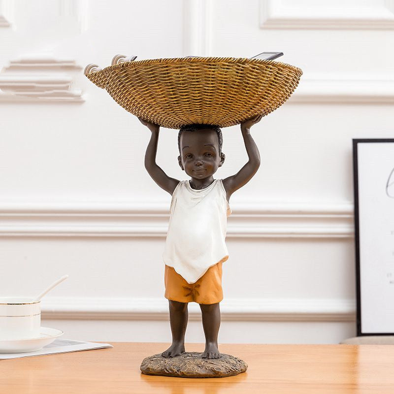 Creative Personality African Character Boy Holder