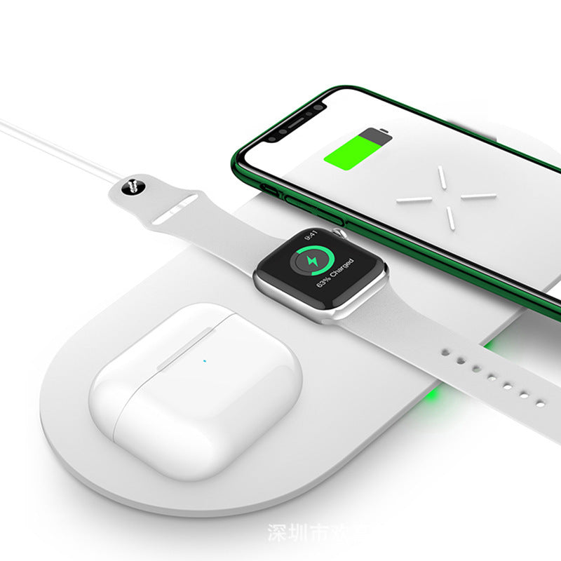 Double 15W Three-in-one Wireless Charger Double Fast Charge