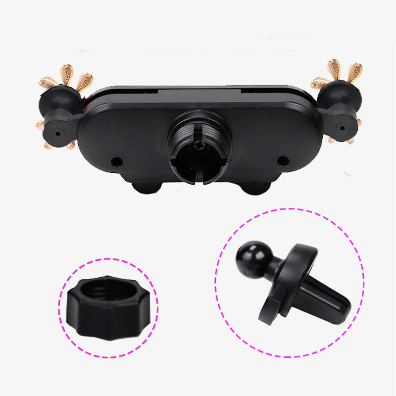 Car Mobile Phone Female Bracket Navigation Air Outlet Cute Fixed Drill