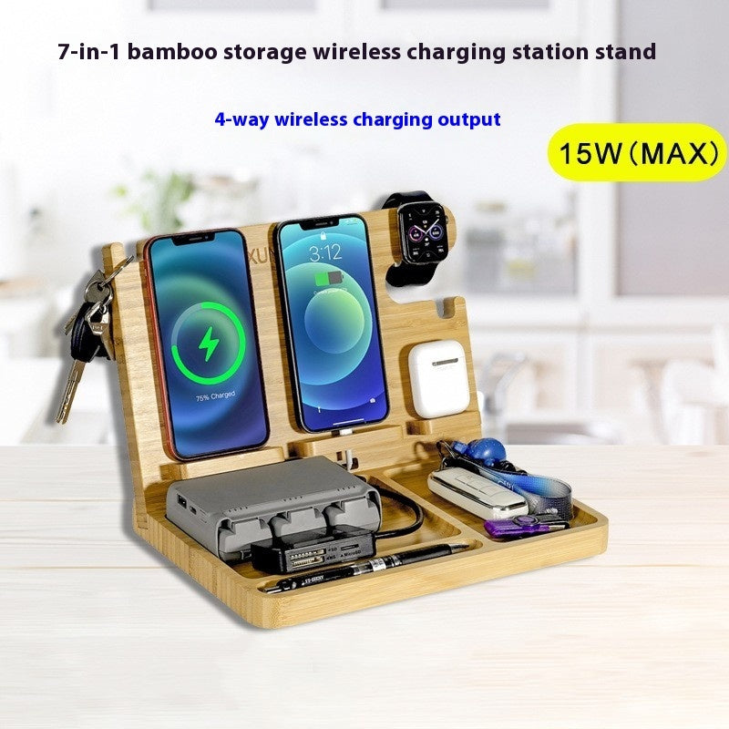 Six-in-one Wireless Charger Mobile Phone Holder Desktop