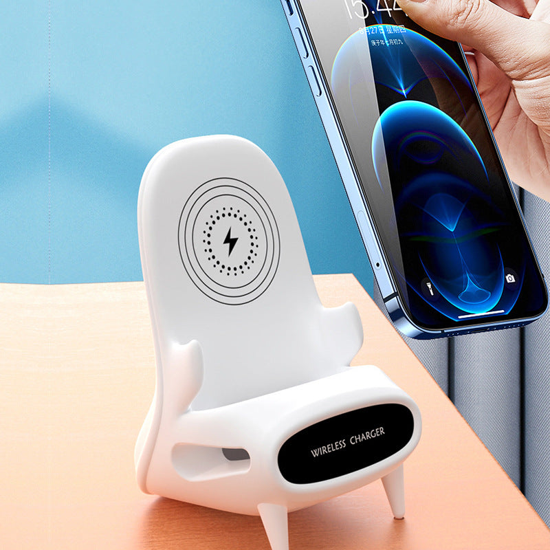 Portable Mini Chair Wireless Charger Desk Mobile Phone Holder Wireless