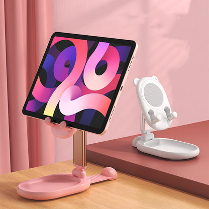 Adjustable Desk Phone Holder Tablet Stand for iPhone iPad with Mirror