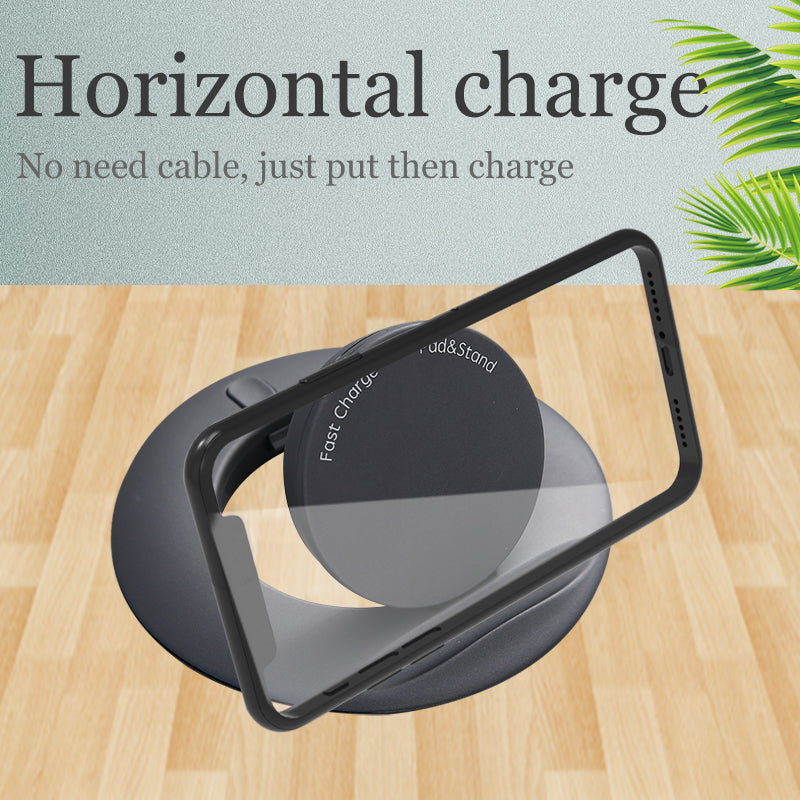 Folding Wireless Charger Horizontal Vertical with Mobile Phone Shell Fast Charging Smart Compatible