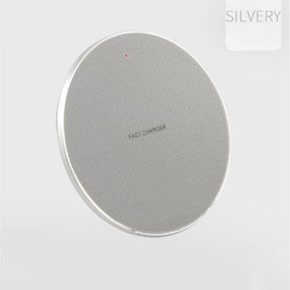 Round Mobile Phone Wireless Charger Ultra thin 10w Aluminum Alloy