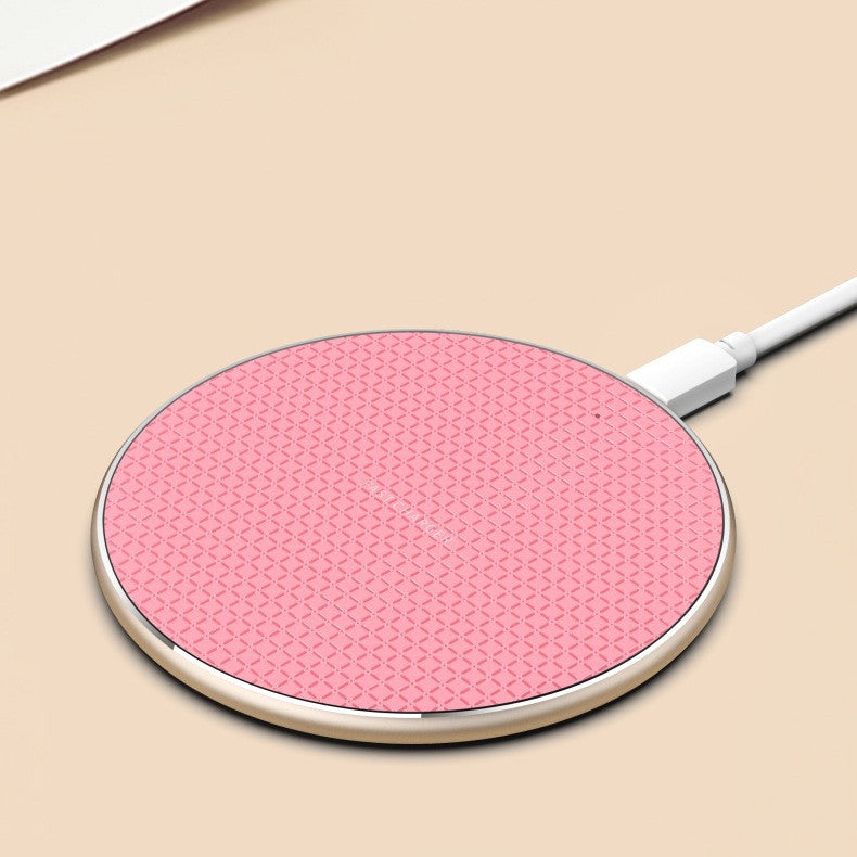 Round Mobile Phone Wireless Charger Ultra thin 10w Aluminum Alloy