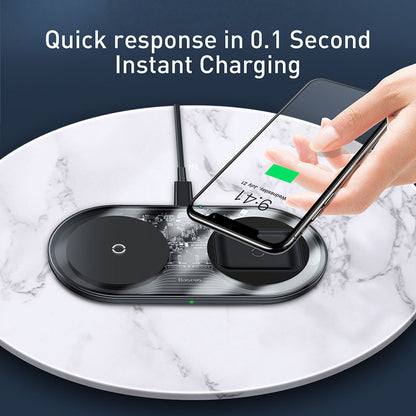 Minimalist Two In One Wireless Charger Set Fast Charger