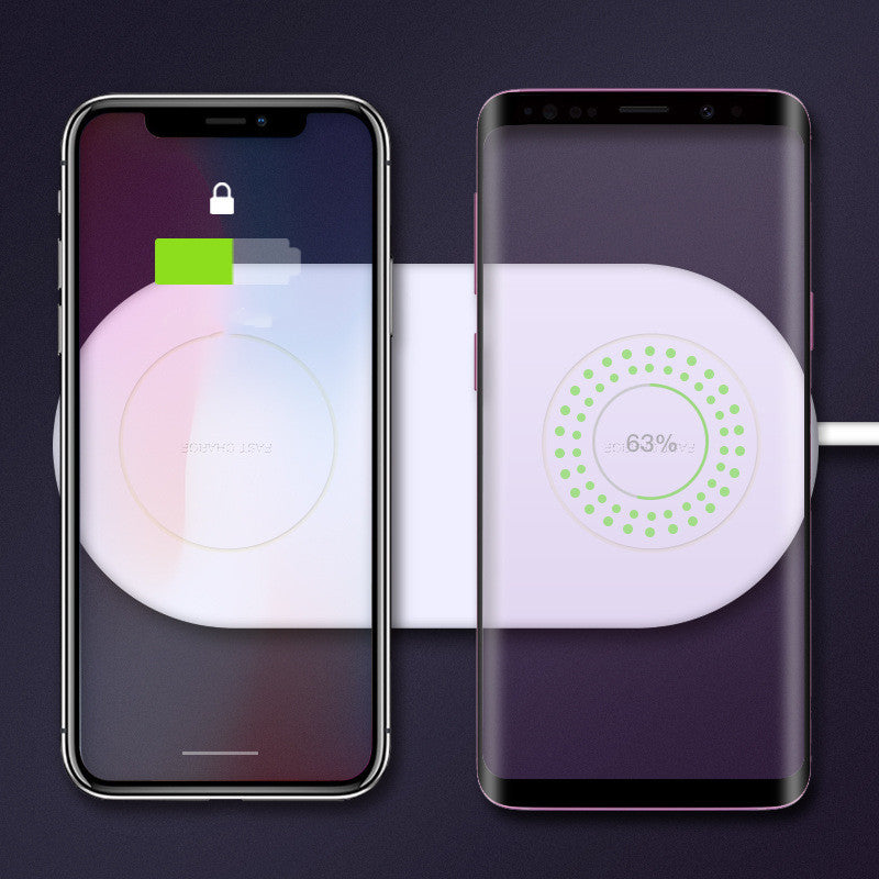 Mobile Phone Dual charge Wireless Charger Supports Fast Charging