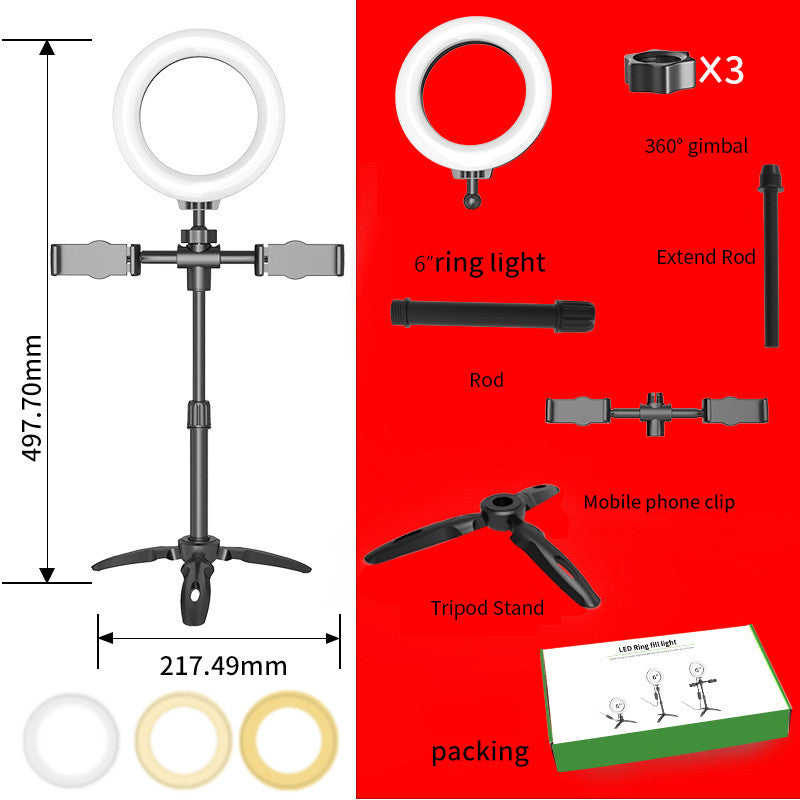 LED Photography Fill Lighting With Tripod Stand Camera