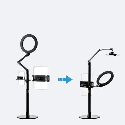 Mobile Phone Tablet Stand Shooting With Fill Light Floor Vertical Folding Rotation