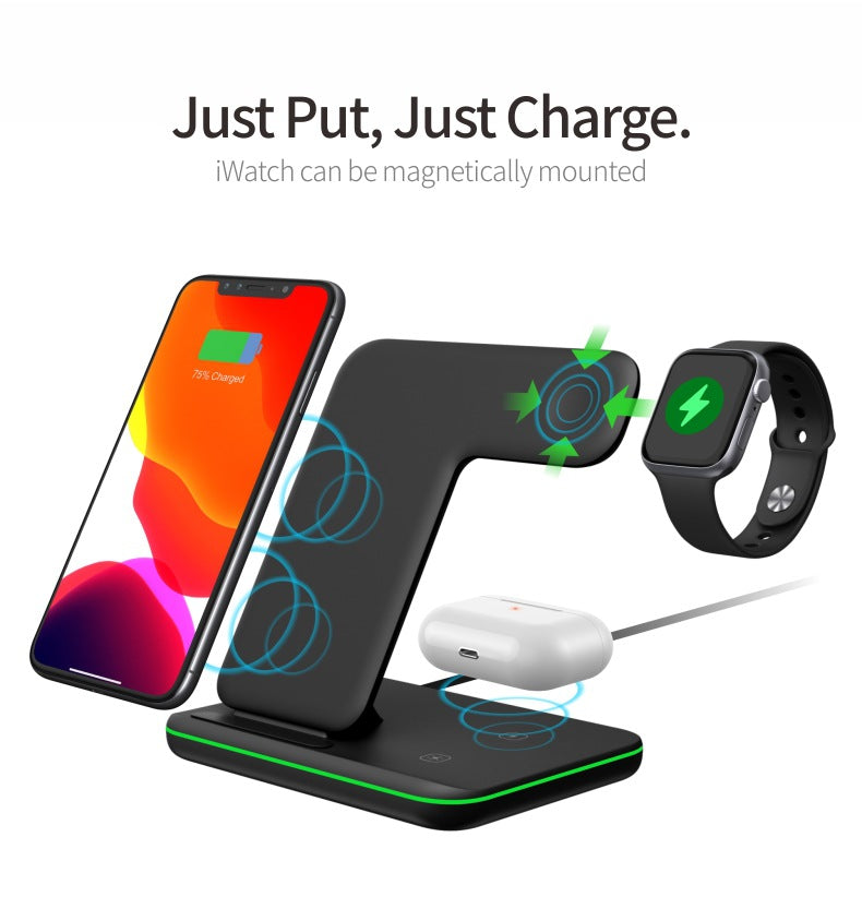 Wireless Charger Mobile Phone Watch Headset  Fast Charging Stand Desktop