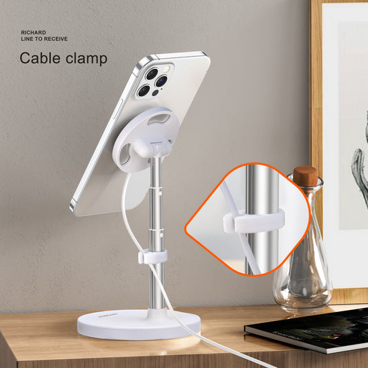 Magnetic Wireless Phone Charger Stand Adjustable Telescopic