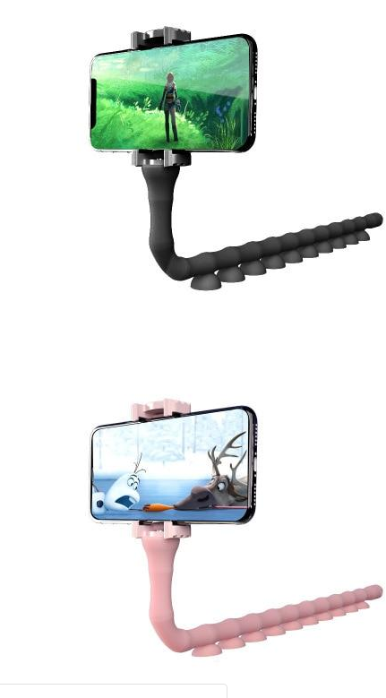 Lazy Bracket Mobile Phone Holder Worm Flexible Phone Suction Cup