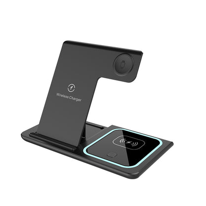 Three in one Mobile Phone Watch Headset Wireless Charger Folding Stand