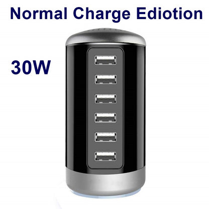 USB C Charging Station With 6Ports Mobile Phone Charger Multi-port