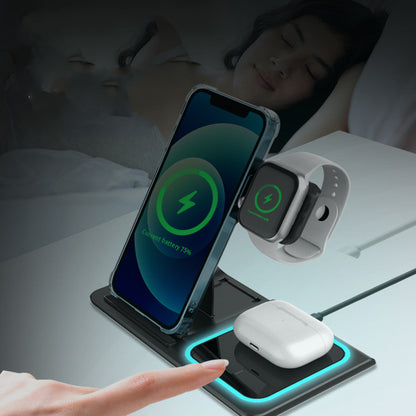 Three in one Wireless Charger Electrical Foldable Wireless Charger