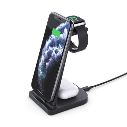 Versatile Foldable 3 in 1 Wireless Charger For Mobile Phone