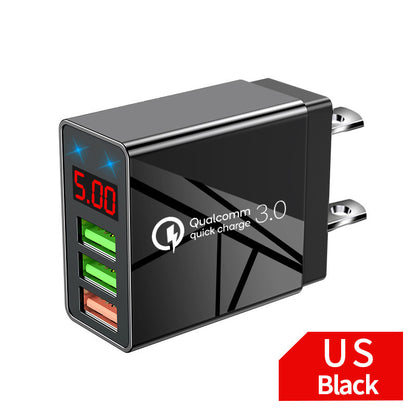 USB mobile phone charger with digital display
