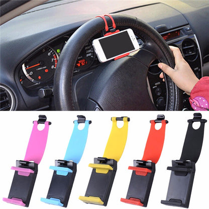 Car Steering Wheel Phone Clip Mount Holder Universal Stand Bracket