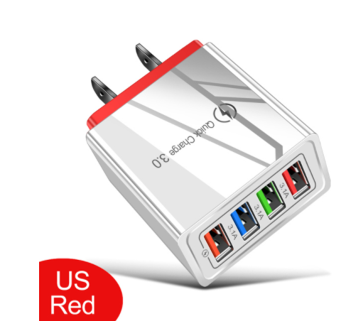Simple Luminous 4USB Mobile Phone Charger