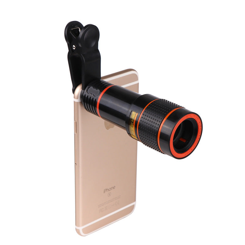 Zoom Mobile Phone Clip-On Retractable Telescope Camera Lens