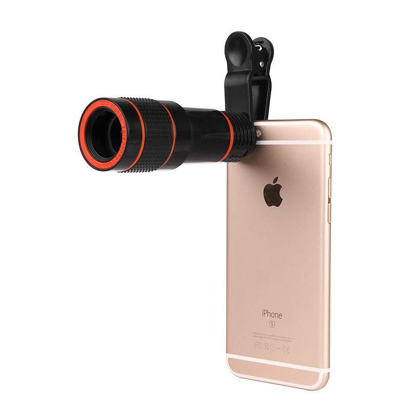 Zoom Mobile Phone Clip-On Retractable Telescope Camera Lens