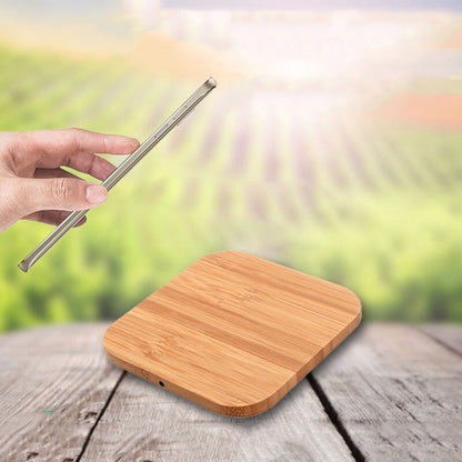 Bamboo Square Mobile Phone Wireless Fast Charging Charger