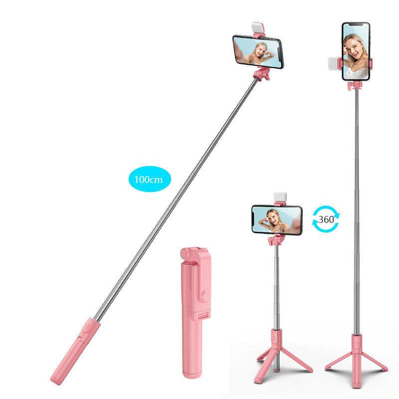 Bluetooth Fill Light Selfie Stick Outdoor Live Broadcast Integrated Tripod Phone Holder