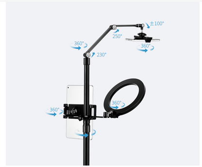 Mobile Phone Tablet Stand Shooting With Fill Light Floor Vertical Folding Rotation