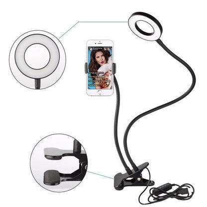 Selfie Ring Light With Cell Phone Holder For Live Stream