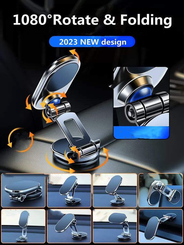Rotate Metal Magnetic Car Phone Holder Foldable Universal